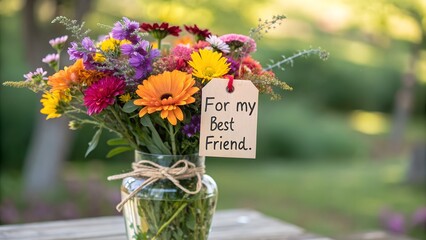 bouquet of tulips in a basket