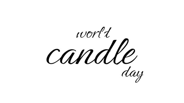 world candle day aesthetic text design for memorial or peace events