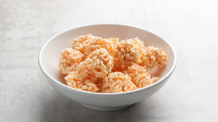 Rengginang or rice cracker, Indonesian traditional snacks made from glutinous rice, savory and crunchy.