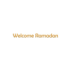 Welcome Ramadan Gold 3D Inflatable Balloon Text Effect | 3D Render Illustration of Shiny Golden Islamic Greeting Lettering on Black Background for Ramadan Celebration, Banner and Greeting Card