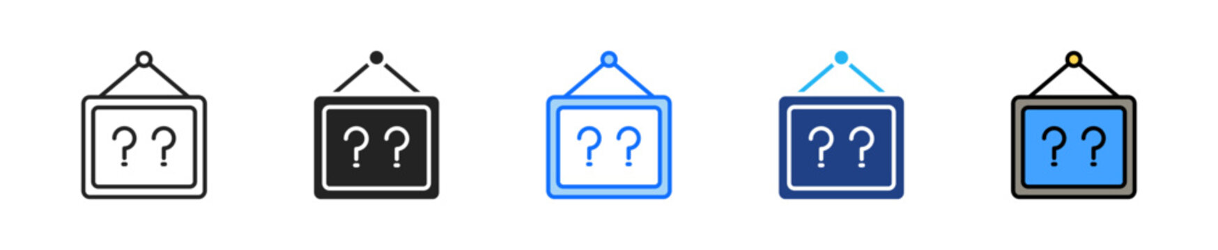 Problem Statement Icon Set Multiple Style Collection