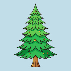 Obraz premium Cute Cartoon Decorative Orange Tree Icon