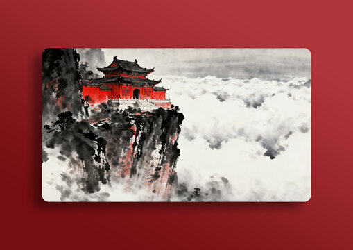 Castel chinese paiting art