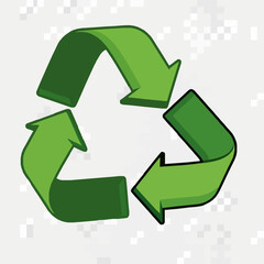 Obraz premium Outline recycle icon black vector eco recycling line art set