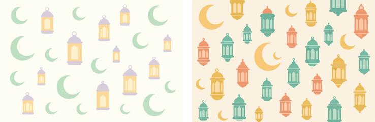 Ramadan seamless pattern vector. Vektor, icon, set icon, minimalist, flat © Dan