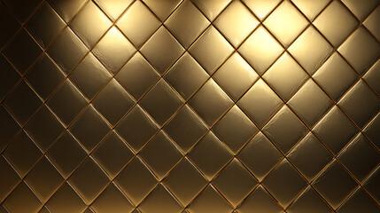 Fototapeta premium Golden Diamond Patterned Textured Background graphic