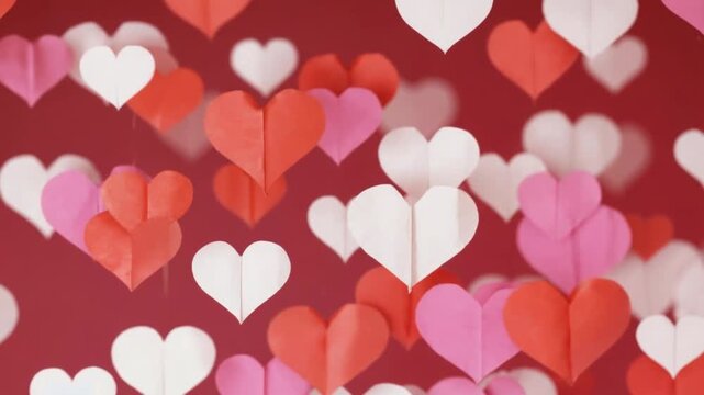 Red and pink heart pattern background for love and Valentine designs