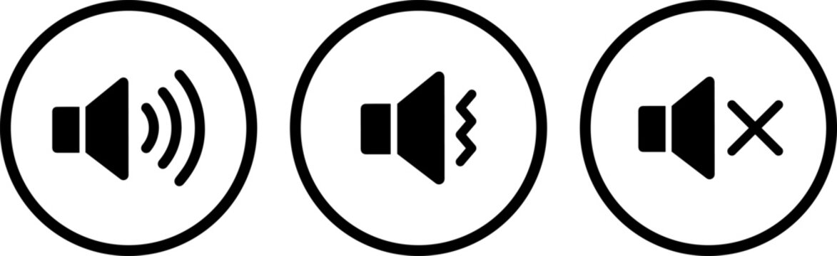 Sound volume control icons for user interface design