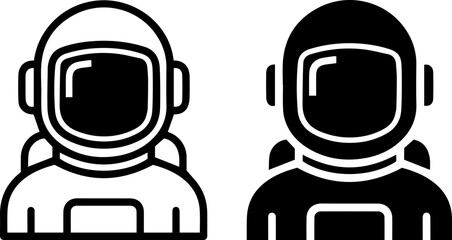 Two astronauts in space suits side by side © G