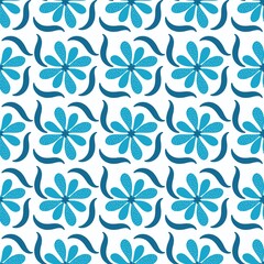 seamless floral pattern, pattern, seamless, geometric, backgrounds, textile, symbol, backdrop, decoration, wallpaper, ornament, vintage, tile, illustration, design, element, blue