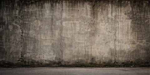 A dark and aged gray concrete wall texture featuring a dirty, rough cement surface with a vintage grunge pattern for an industrial interior backdrop design