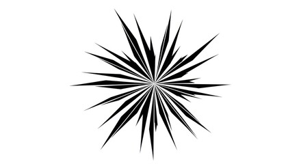 Obraz premium Abstract radial burst in black and white showcasing dynamism and energy drawing focus