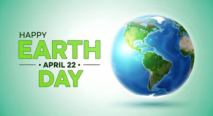 Fototapeta premium Celebrate earth day protect our planet on april 22nd every year