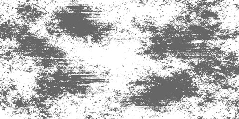 Fototapeta premium Vintage black ink paint on an old textured paper wall creates an abstract grunge background design with a dirty vector pattern and a decorative border frame