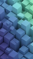 Abstract 3D Cubes Gradient Background.
