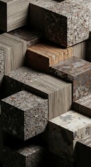 Abstract 3D Cubes Texture Background.