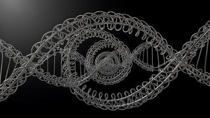 Abstract 3D DNA Helix Structure.
