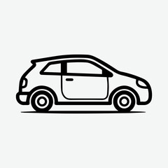 Fototapeta premium Minimal black and white vector illustration 19.eps
