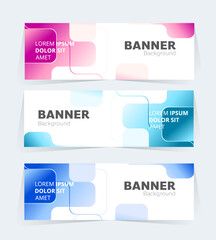 Geometric banner design with vector presentation template.