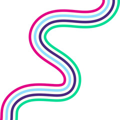 Retro Groovy Lined Illustration