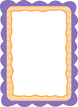 Purple Frame with Orange Line