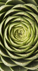 Fototapeta premium Tightly packed concentric layers of green foliage display intricate natural geometry.