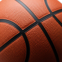 Obraz premium Close Up Basketball Texture Orange Ball Sport Equipment