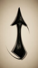 Abstract Black Arrow Symbol.