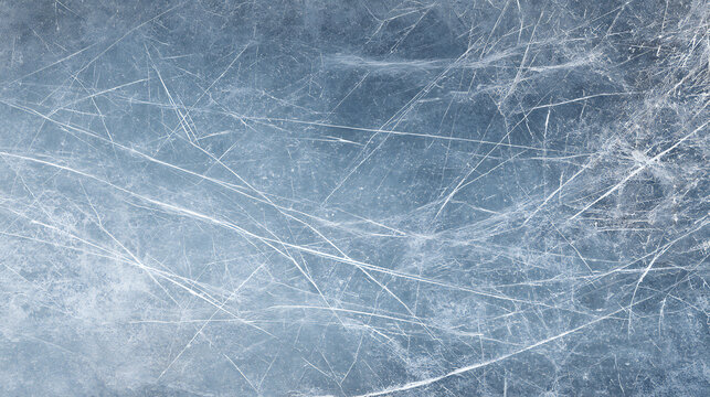 Close up of scratched ice surface texture background