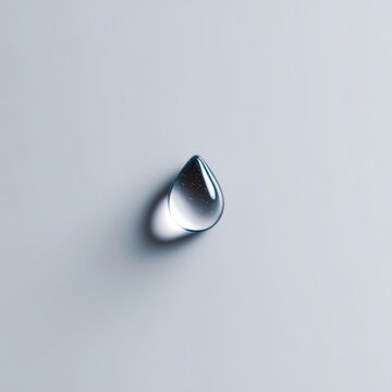 A drop of water on a white surface