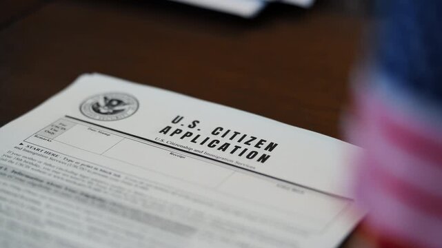 Visa application form with red denied stamp, immigration rejection concept, travel restriction and documentation issue.