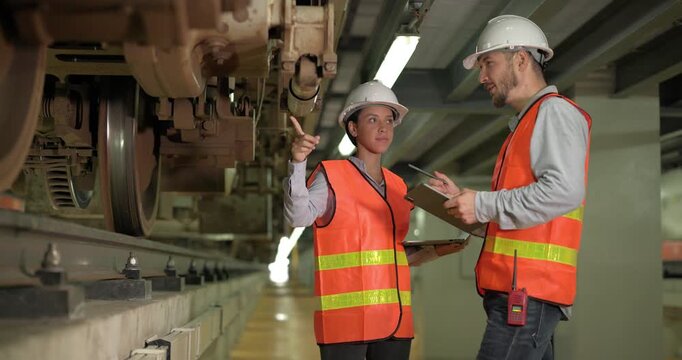 Locomotive engineers maintain emission control on train railways, identifying oil and fuel leaks and inspecting, testing, and repairing malfunctioning engines for optimal efficiency.
