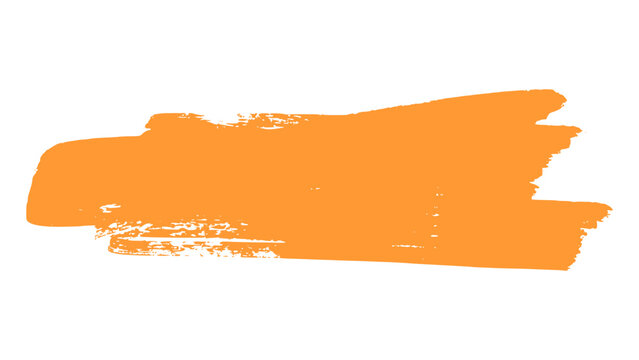 Horizontal Orange Paint Brush Stroke for Text Box or Header Element
