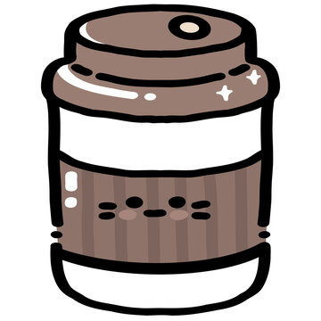Cute Takeaway Coffee Cup Illustration