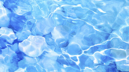 Obraz premium Light blue water ripples create serene and calming atmosphere, reflecting soft waves and gentle movement