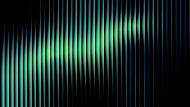 dark abstract background with glowing blue green diagonal wave lines