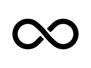 無限を象徴するシンプルなインフィニティアイコン ベクターイラスト