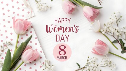 Celebrating international women's day with a beautiful floral arrangement and a heartfelt message