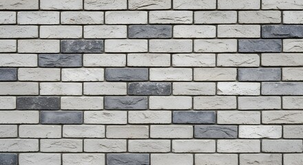 Obraz premium Stylish Brick Wall Featuring Varied Tones of White and Gray for Modern Design Aesthetics