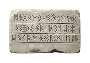 Fototapeta premium Ancient runestone with Viking inscriptions history