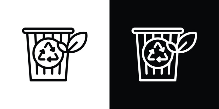 Recycle Bin Icon Sheet  Black And White
