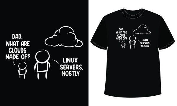  Linux Servers Cloud Tech Humor T-shirt Design