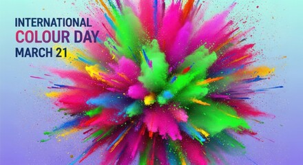 Fototapeta premium Vibrant colors explode in dynamic International Colour Day celebration