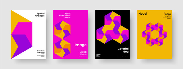 Obraz premium Geometric Flyer Layout. Creative Poster Template. Modern Background Design. Book Cover. Business Presentation. Banner. Brochure. Report. Brand Identity. Advertising. Handbill. Newsletter. Pamphlet