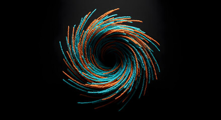 Colorful Swirling Lines in Circular Motion.