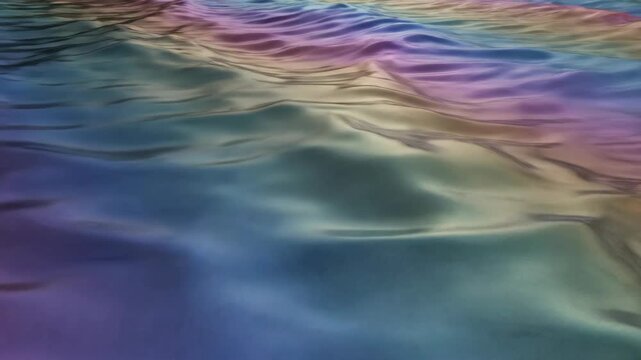Mesmerizing abstract background with flowing colorful waves. Digital animation of pink, blue and purple patterns blending smoothly. Visual effect for wallpapers, videos or creative projects.