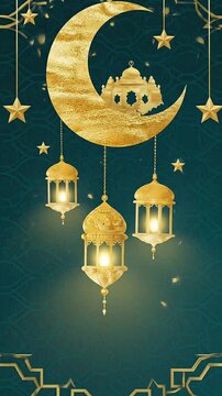 Eid Mubarak Festive Animation Video Background