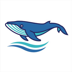 Fototapeta premium Illustration vector of a blue while