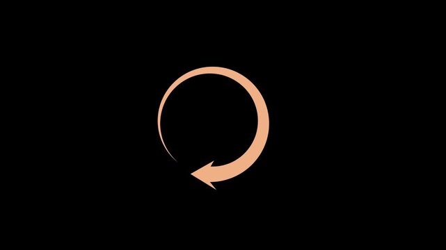 23 hours icon animation, circular arrow with 23 hours text animation motion graphic.