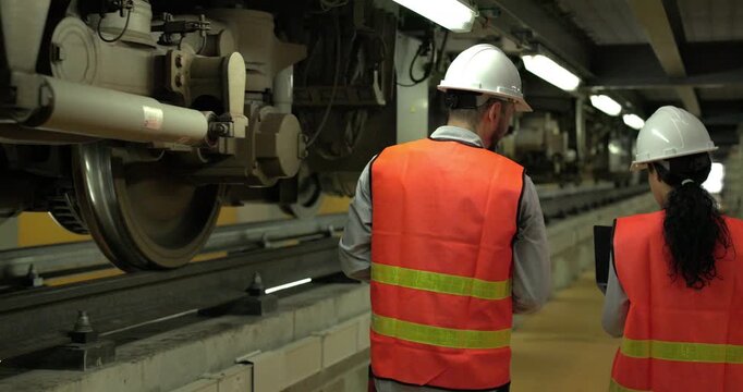 Locomotive engineers maintain emission control on train railways, identifying oil and fuel leaks and inspecting, testing, and repairing malfunctioning engines for optimal efficiency.
